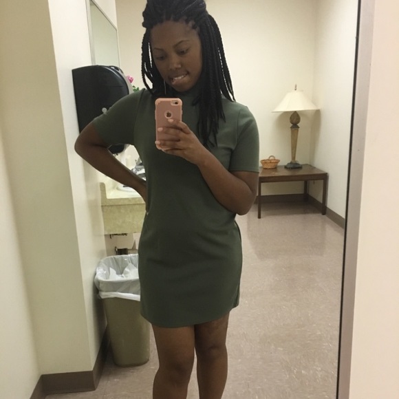 Olive/army green T-shirt dress - Picture 2 of 8